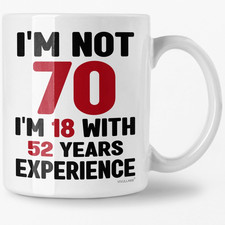 70Th Birthday Mug 11Oz, 70 Year Old Birthday Gifts for Men - Funny Gift for Wome