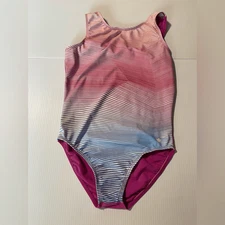 Destira gymnastics tank pastel blue pink sleeveless leotard LC-large child