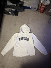Vintage 70s Champion Harvard Hoodie Cut Off Sweatshirt Size Medium USA Made