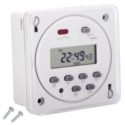 Digital Programmable Timer Switch AC 220-240V, 16Amp, LCD Display, Waterproof