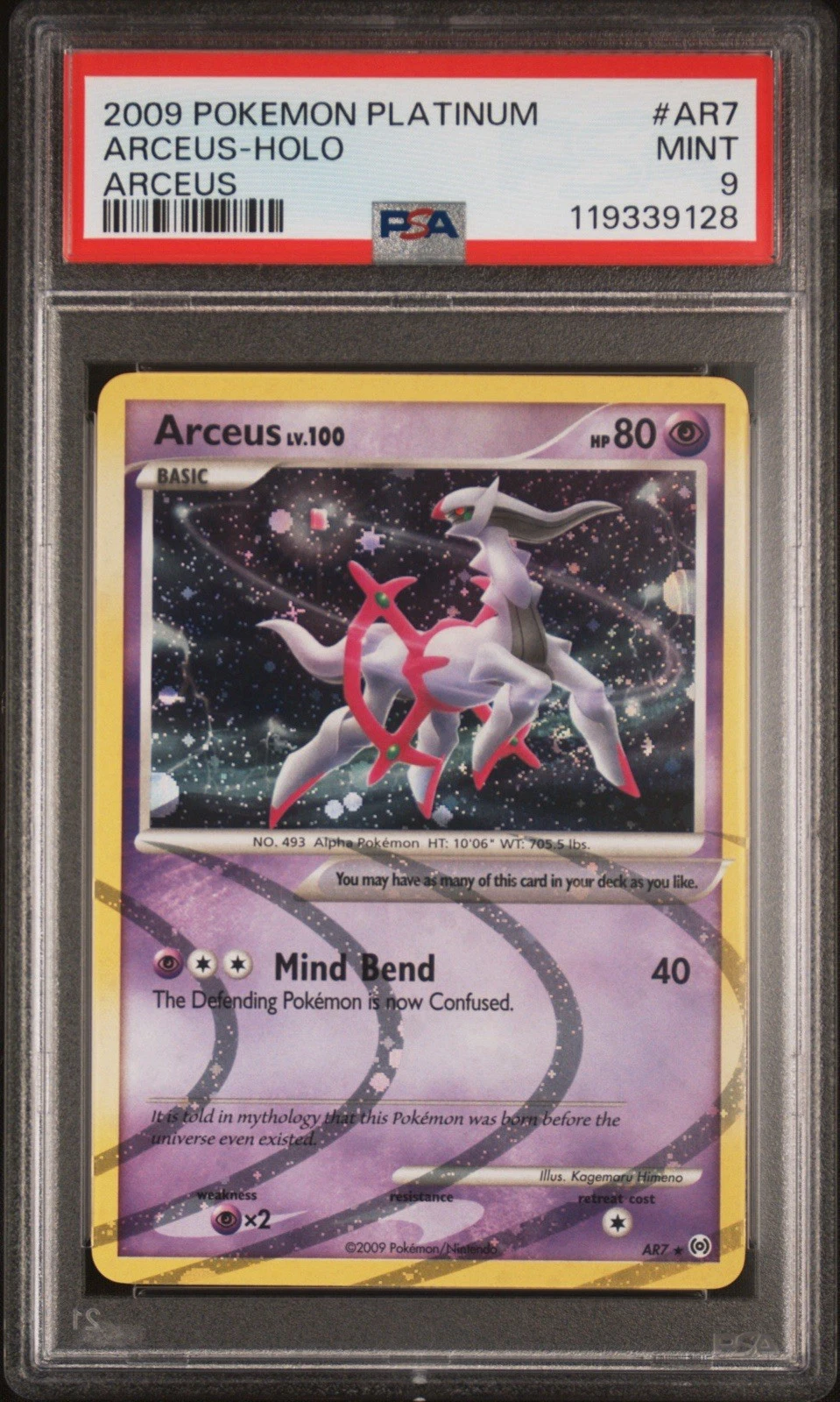 2009 Pokemon Platinum Arceus Arceus Holo #AR7 PSA 9 Mint