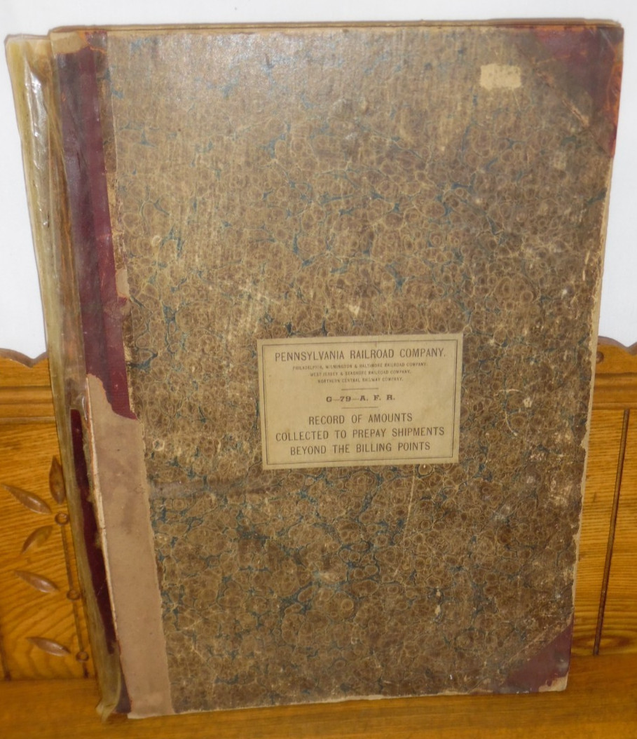 Unused Antique Pennsylvania Railroad PRR G-17-AFR Ledger Record Of Amounts Book