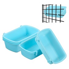 Cage Cups 4.7x2.8x1.4 Inch Parakeet Feeder Bird Cage Blue 6Pcs