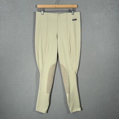 Kerrits Riding Tights Leggings XL Knee Patch Performance Breeches USA Tan khaki