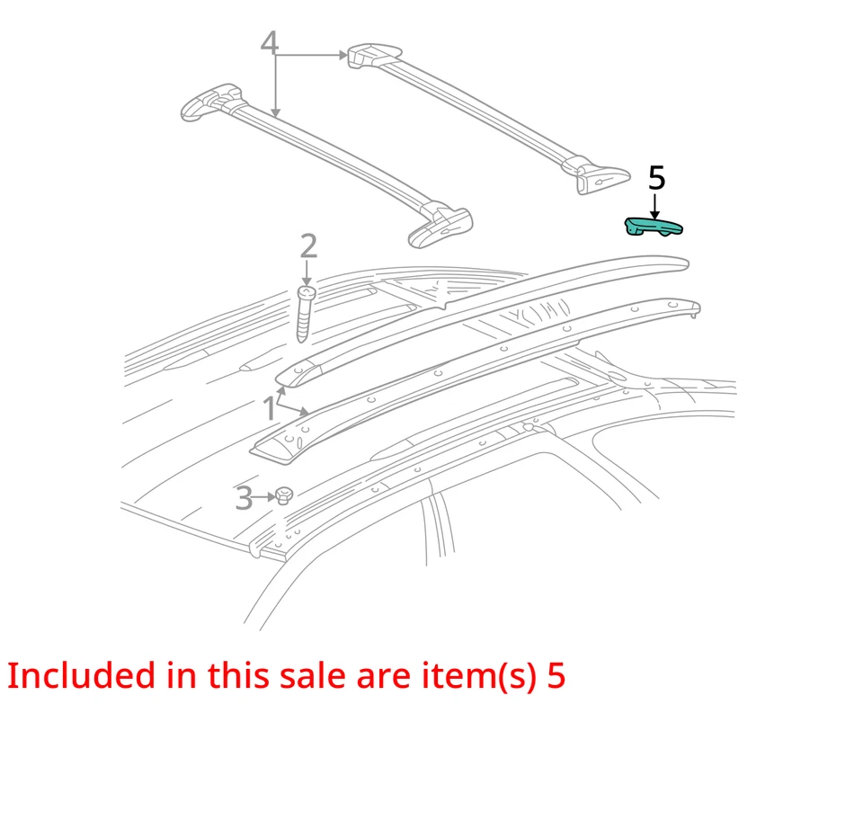 Cubierta buick rendezvous 2002-2007 lugg carr s/rl frt f 10314411 - nuevo oem Foto 3 de 4