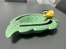 Stunning 100% Genuine Falcon Ware Sylvac Posy Leaf  Yellow Butterfly #416 Damage