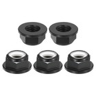 <!--F#f_0-->M6x1mm Flange Nylon Insert Lock Nuts, 20Pcs Aluminum Alloy, Black<!--F/-->