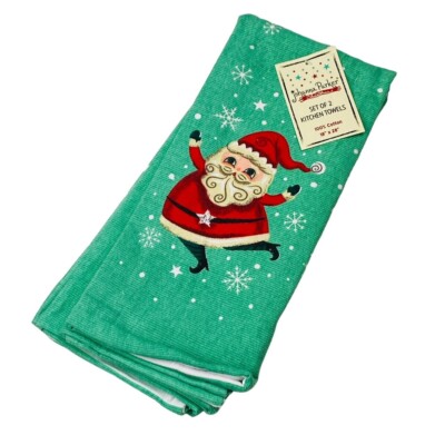 Johanna Parker Vintage Retro Style Christmas Santa Claus Kitchen