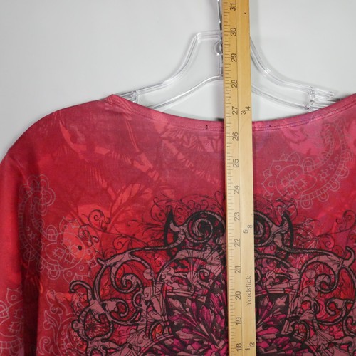 Tunica manica corta Comportamento appropriato taglia XXL design BOHO top strass - Foto 11 di 14