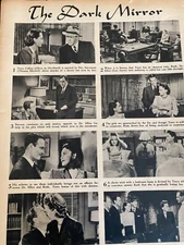 The Dark Mirror, Olivia de Havilland, Full Page Vintage Clipping, a