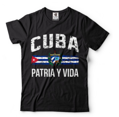 Cuba Shirts, Patria Y Vida, Free Cuba, Patriotic Cuban shirts, Cuba Flag Shirts