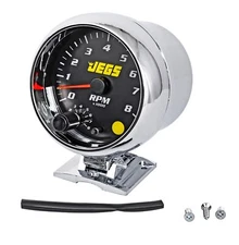 JEGS 41306 3-3/4 in. Pedestal Mount Tachometer, 0-8,000 RPM-Black Face