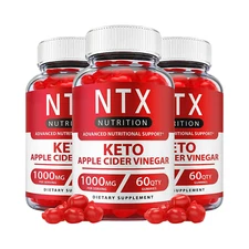 3-Pack NTX Keto ACV Gummies, NTX Keto Gummies for Weight Loss- 180 Gummies