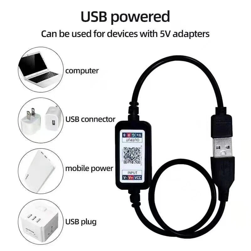 LED Strip Lights 5050 RGB Light Colour Changing Tape Cabinet TV USB Bluetooth UK - Image 3 of 4