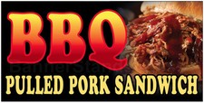 BBQ PULLED PORK SANDWICH Vinyl Banner Food Sign Various Sizes kb