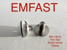 m4 x 6mm Brass Pan slot machine screw wide head 4mm m6 slotted dome screws