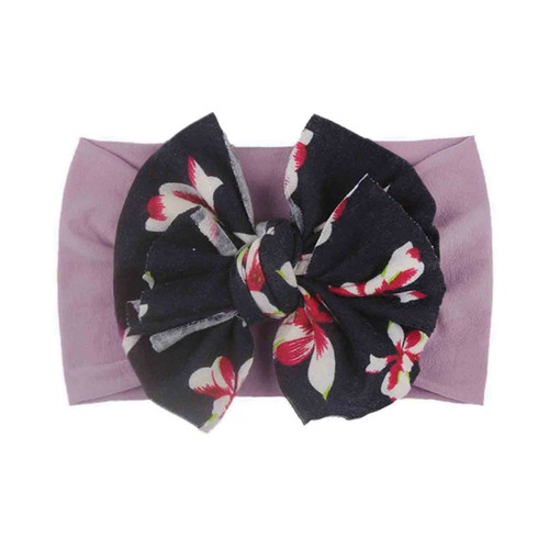 Newborn Infant Baby Girls Print Bow Headband Stretch Hairband Headwear Wrap UK - Picture 17 of 20