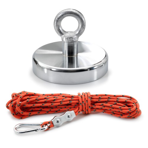 Aimant De Récupération Puissant 125mm - Force 130kg, Pour Pêche En Mer, Chasse Au Trésor, Détection