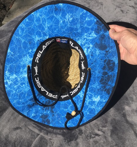 pelagic baha straw hat BLK/BLU | eBay