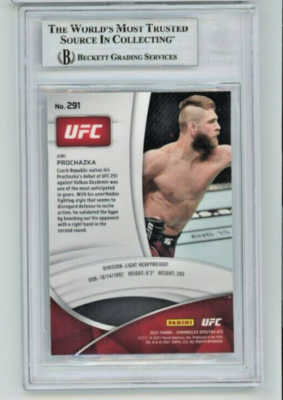 JIRI PROCHAZKA Auto Rookie BAS BGS 2021 Panini Spectra #291 UFC ON