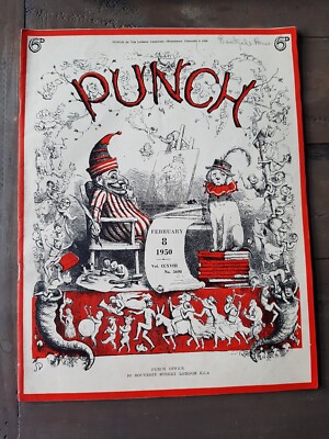 Punch Magazine Feb 8 1950 Issue British Satire Humour Humor UK