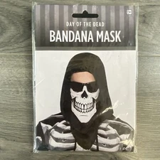 Day Of The Seas Bandana Mask Skeleton Skull Face Halloween Costume Dress Up