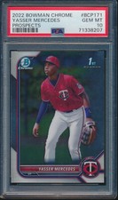 PSA 10 YASSER MERCEDES 1st 2022 Bowman Chrome Prospects Rookie Card RC GEM MINT