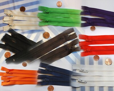 2 Perlon-Reißverschlüsse 30cm viele Farben 3mm-Schiene