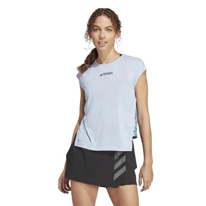 PVP £55 Adidas Terrex Agravic Pro Trail Running Top Mujer Camiseta Talla XS Reino Unido 4-6