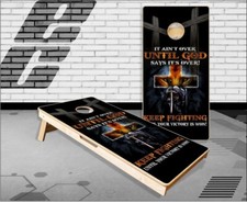 God Warrior Cross Cornhole Boards Bean Bag Toss Game