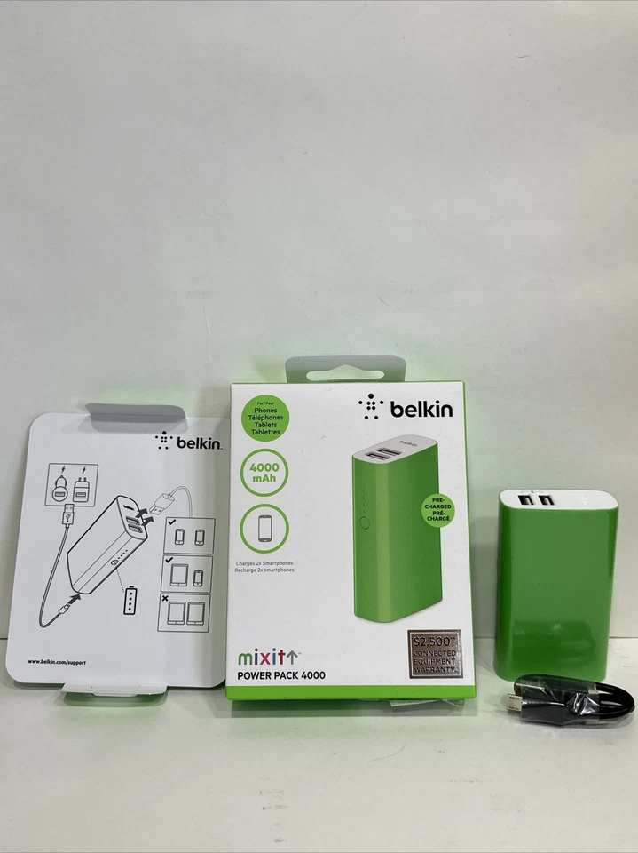 Belkin Mixit Power Pack 4000mAh Cargador Portátil Doble USB con Cable Micro USB Foto 2 de 4