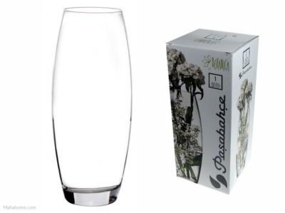 Vase 26 cm Tulpe aus transparentem Glas elegant für Blumen Pflanzen Idee