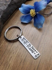 Coordinate Latitude, Longitude Keychain, Personalize GPS Coordinate Gift
