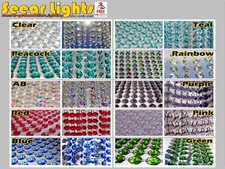 100 Chandelier Droplets Wedding Beads Cut Glass Crystals 2m Garland 14mm Crafts