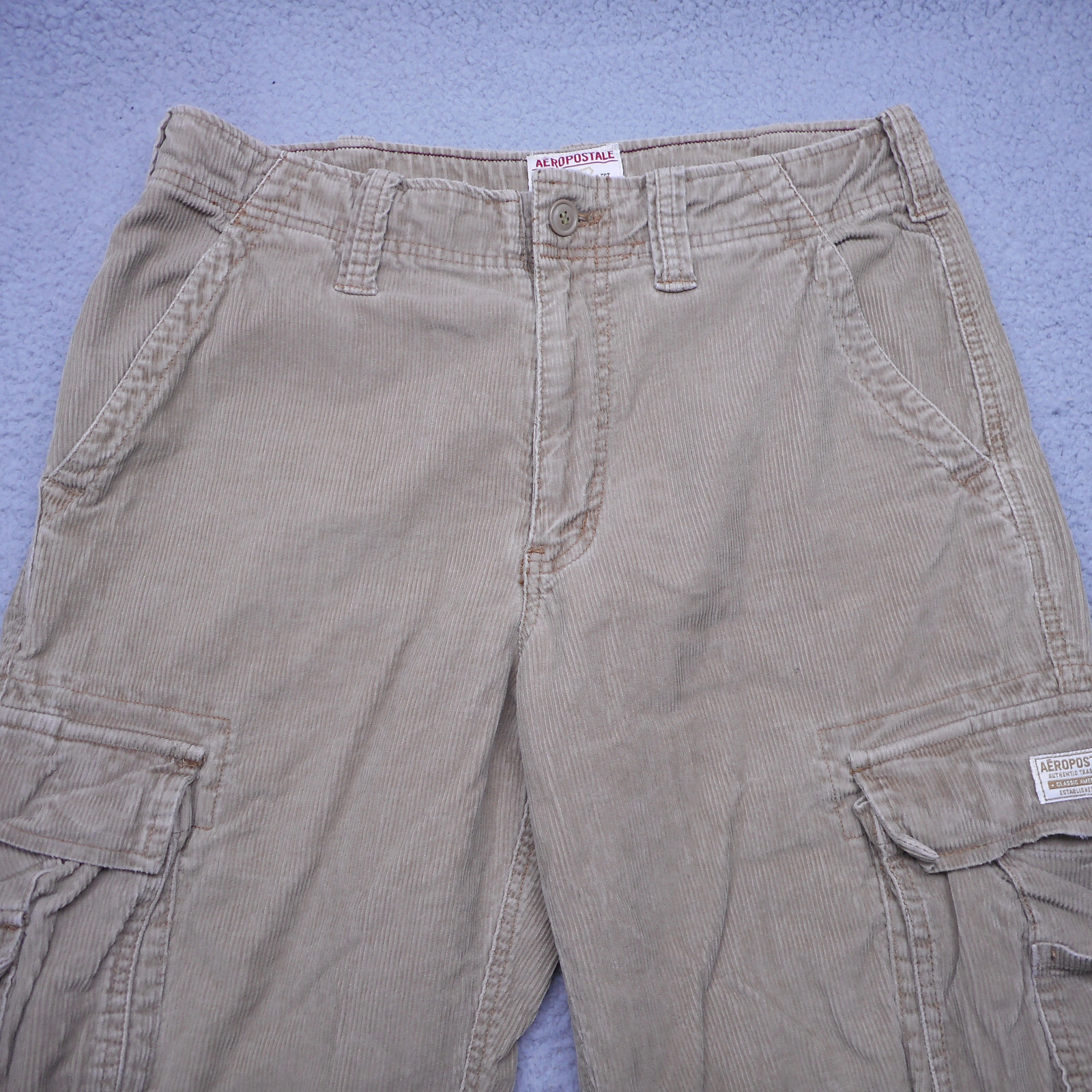 Vtg Aeropostale Pants Mens 34x28 Tan Corduroy Cargo Utility Relaxed Baggy Y2K eBay