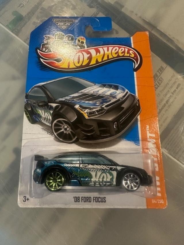 2013 Hot Wheels HW Stunt '08 Ford Focus #84 Black