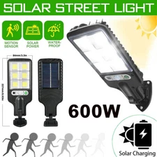 600W LED Solar Wall Light Motion Sensor Outdoor Garden Security Street Yard Lamp