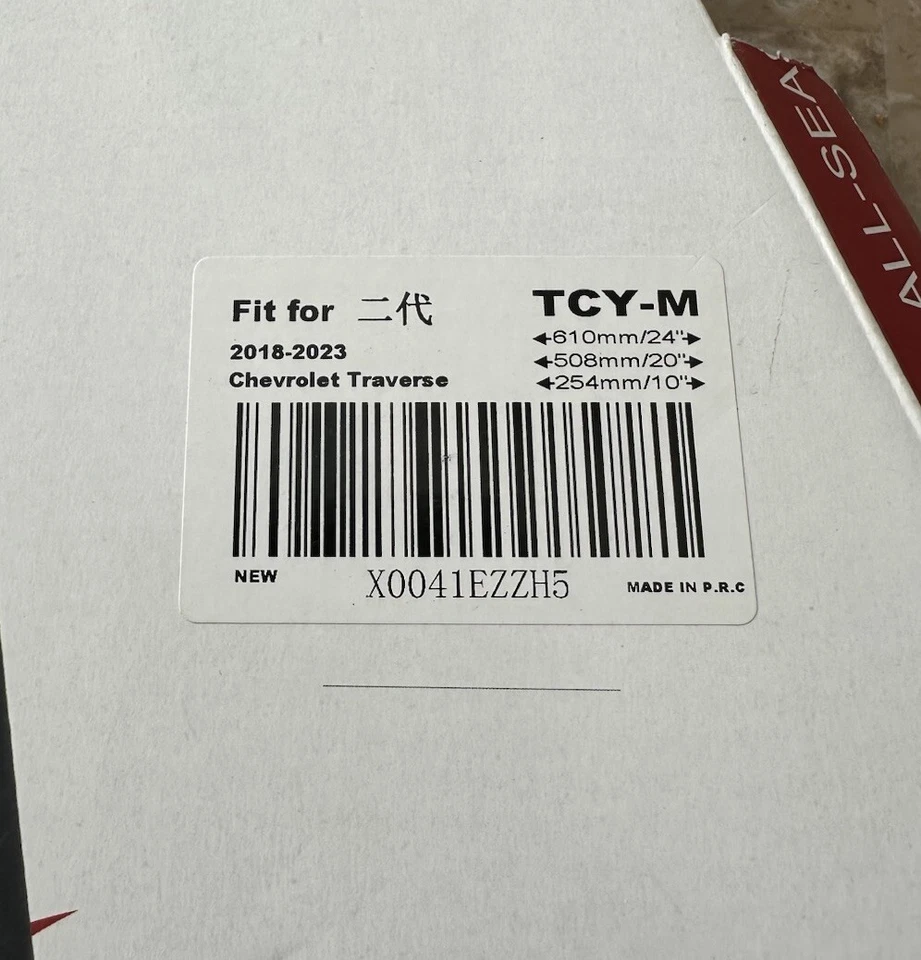 Limpadores de para-brisa Raintok TCY-M 2018-2023 CHEVROLET TRAVERSE 24" 20” 10” chevy - Imagem 2 de 3