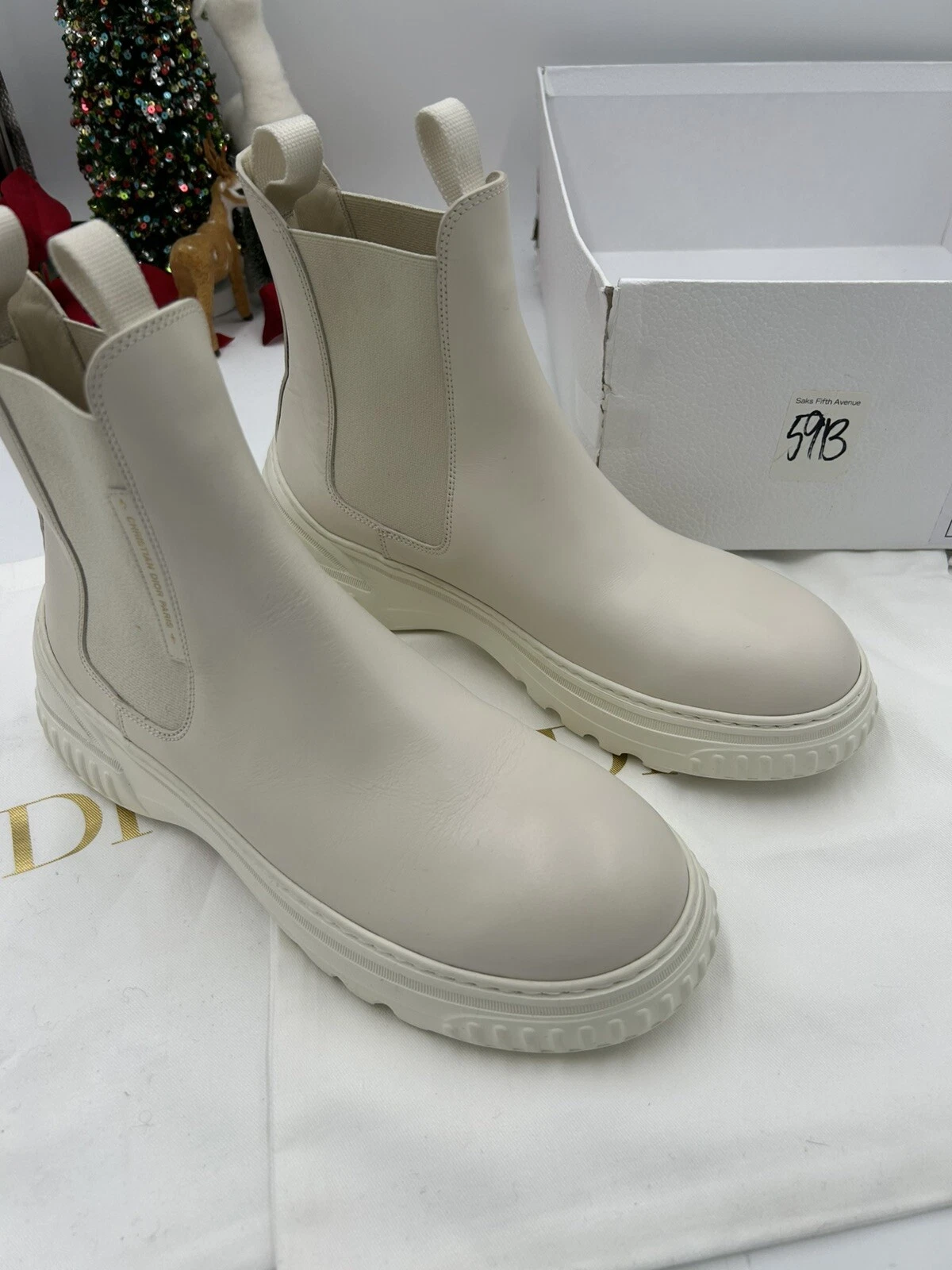 Bottines cuir femme Dior pointure 39 fabriquées en Italie