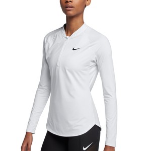 nike women's court dry half zip long sleeve tennis top