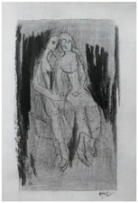 Osias Hofstatter: Romeo & Juliet/ Israeli Jewish Polish Expressionism Surrealism