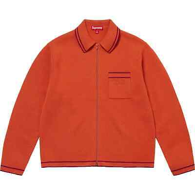 Supreme Zip Up Polo Sweater Black White Navy Burnt Orange Supreme Zip Up Polo Sweater Black White Navy Burnt Orange