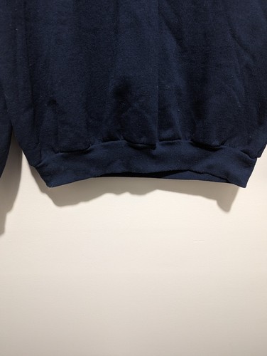 Vintage Nike 90's Double Logo Collared Sweatshirt Embroidered Size Medium Navy - Picture 8 of 10