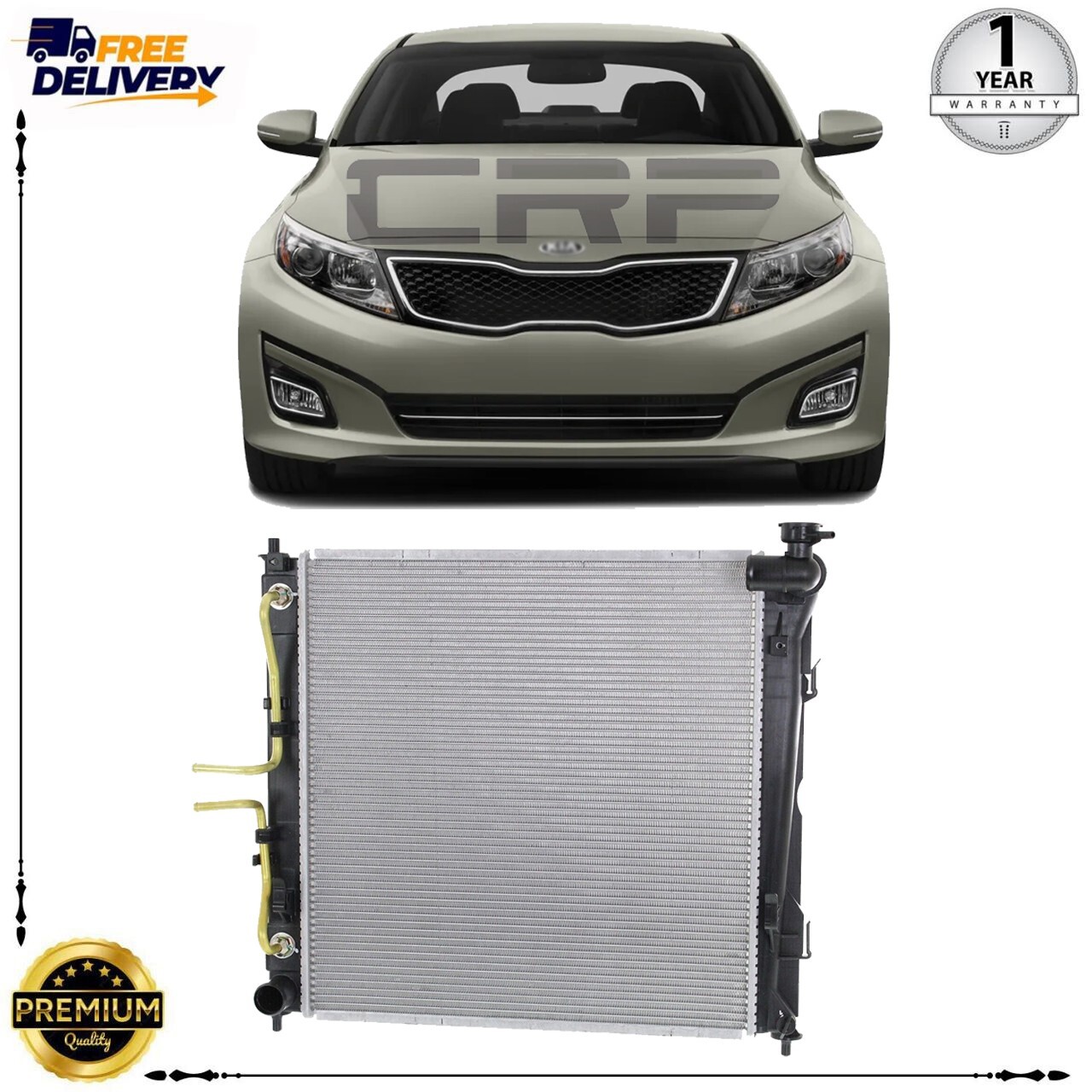 Radiator Aluminum Core For 2011-2015 Kia Optima HY3010173