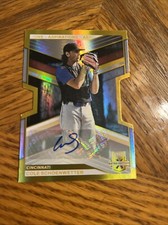 Cole Schoenwetter 2023 Elite Extra #10 Auto Gold Die Cut Autograph 22/24 Reds