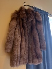 Luxury Vintage 1986 Saga Blue Silver Fox Fur Coat, Barely Worn.