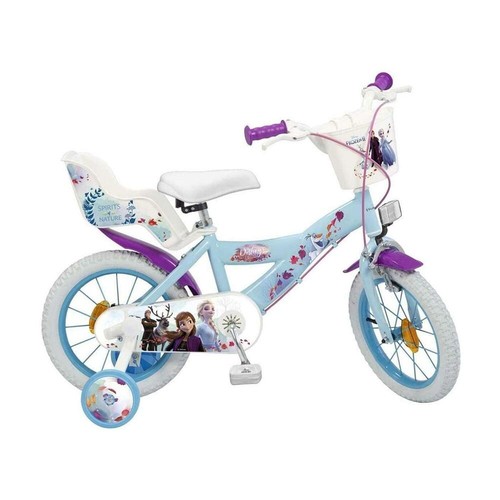 Bici Frozen 2 bimbi taglia 14 con stabilizzatori, cestino e portabambola,  3+ | eBay