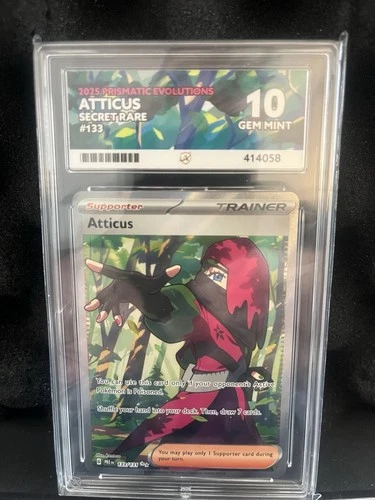 Pokémon TCG Atticus Prismatic Evolutions Illustration Card 133/131 Rare Ace 10