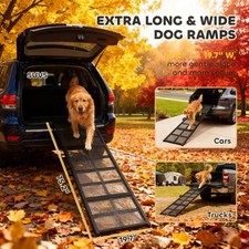 Folding Portable Pet Ramp Extra Long 72in Wide 16in Dog Car Ramp for SUV Truck