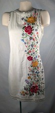Alice + Olivia Nat Embroidered Metal Details Sleeveless Mini Dress 4 As Is